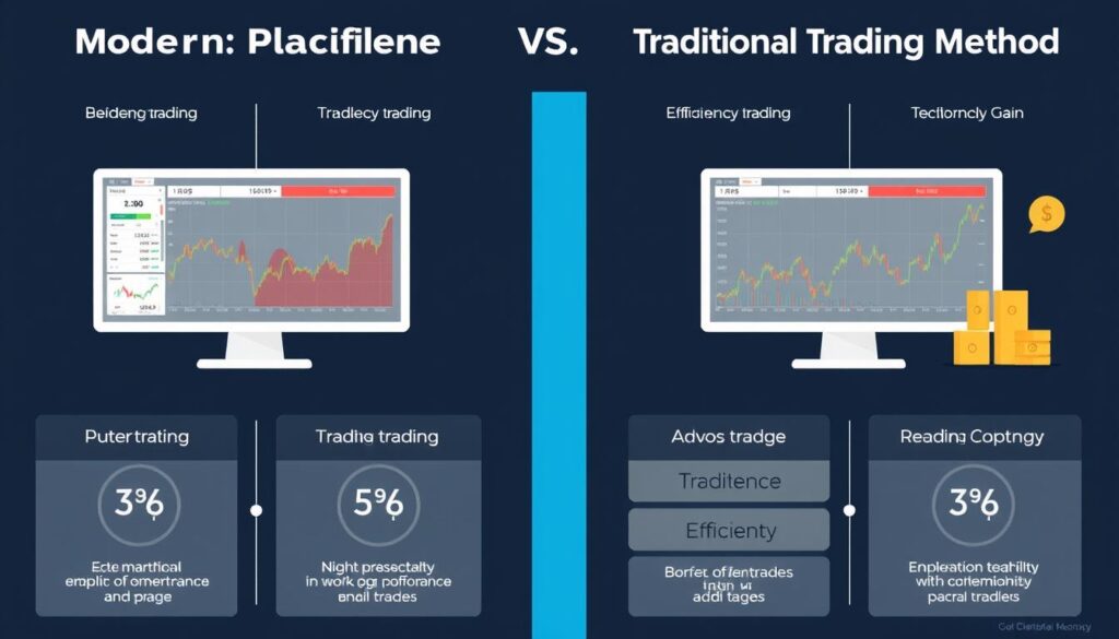 Comparison of TradingPro vs traditional trading methods showing performance differences