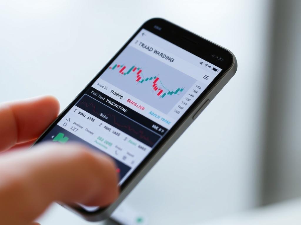 TradingPro mobile app showing trading capabilities on smartphone