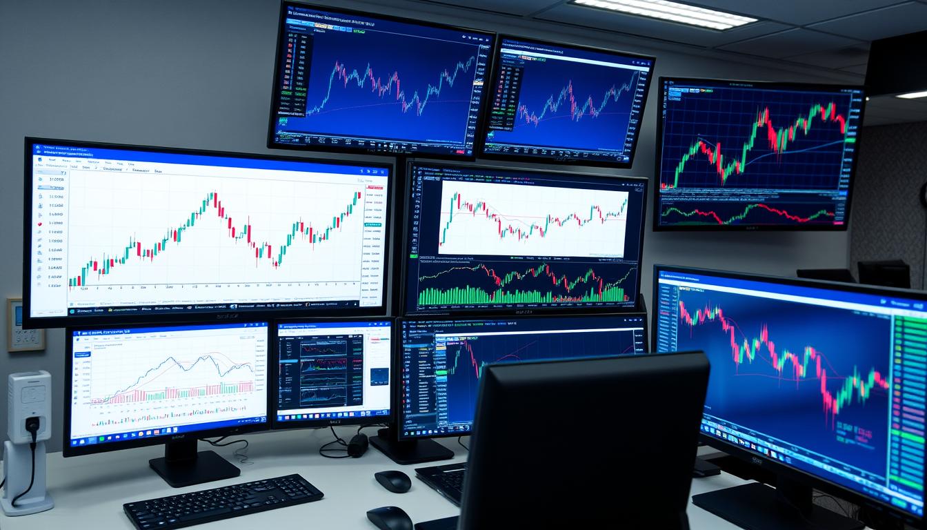 TradingPro platform dashboard showing real-time market analysis and trading tools
