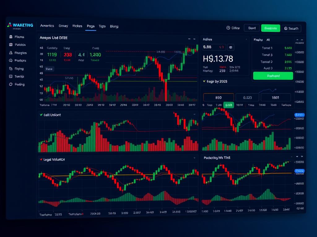 TradingPro real-time analytics dashboard showing market movements