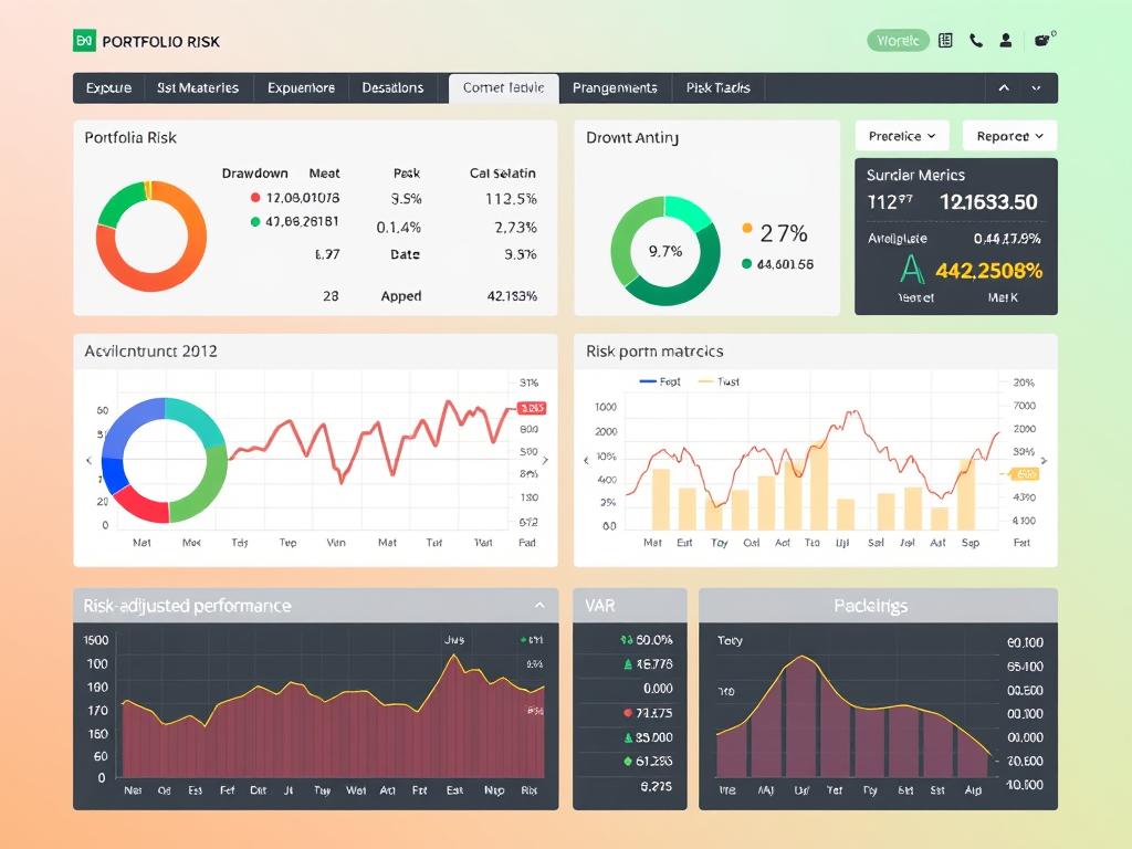 TradingPro risk management dashboard showing portfolio exposure and risk metrics